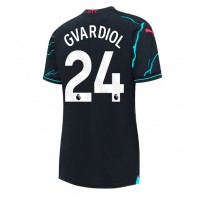 Manchester City Josko Gvardiol #24 Tredjedrakt Dame 2023-24 Kortermet